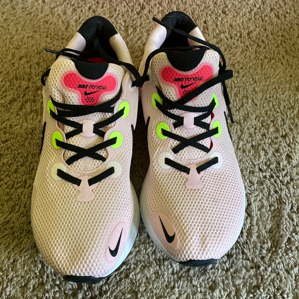 Nike Renew Women’s CW5637-600 Pink Green Running Shoes Size 12